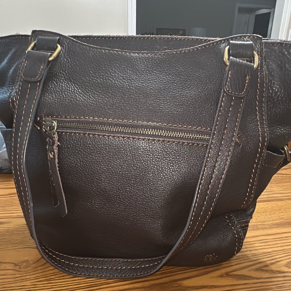 The Sak Ashbury Brown Pebbled Leather Hobo Shoulder Bag Very Good Condition